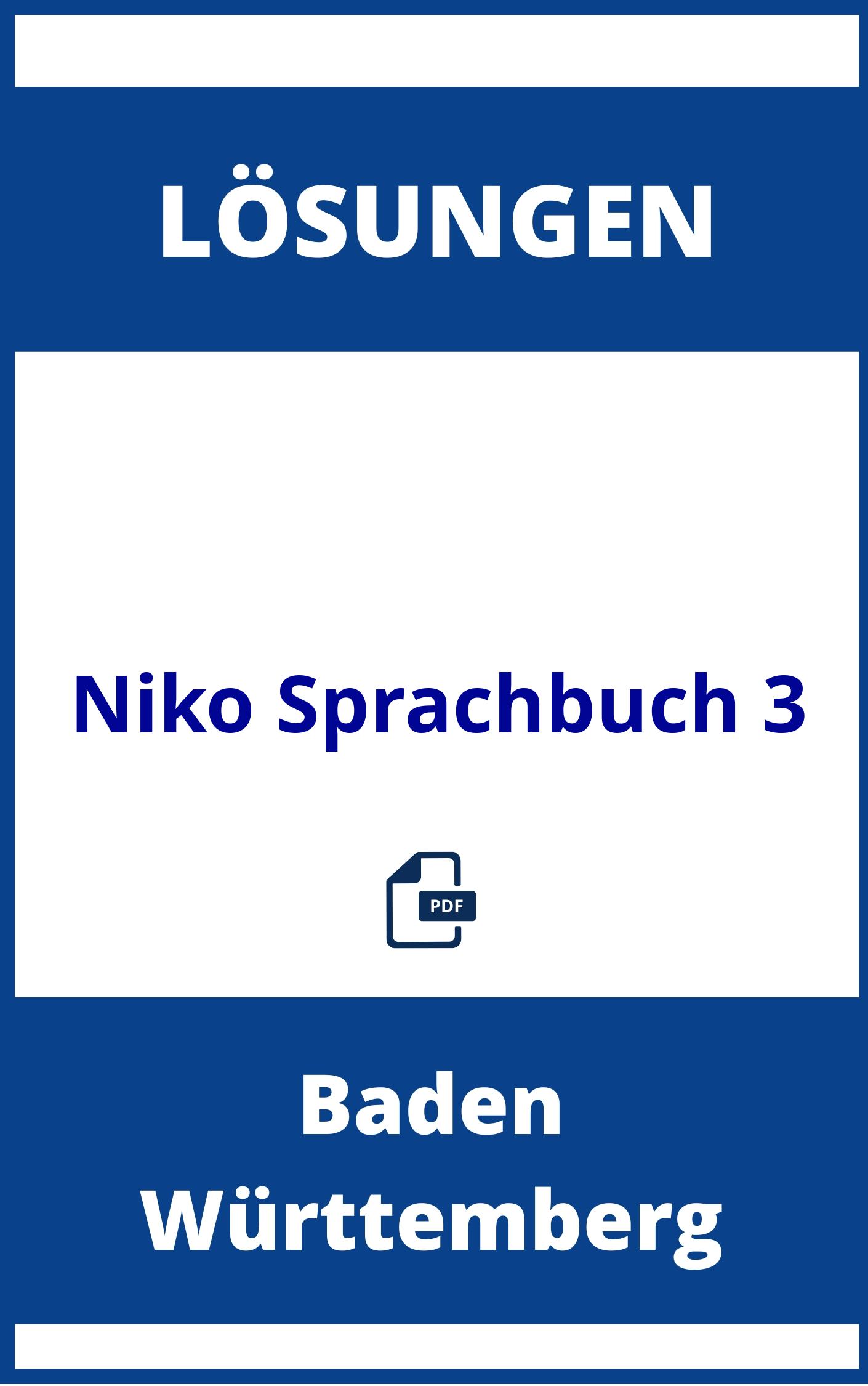 Niko Sprachbuch 3 Lösungen Baden-Württemberg PDF